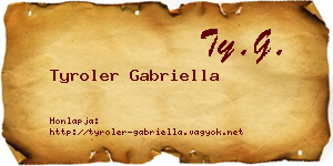 Tyroler Gabriella névjegykártya