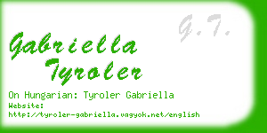 gabriella tyroler business card